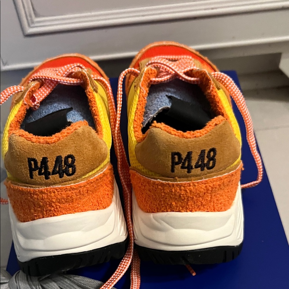 P448 Men's Sneakers in Orange and Yellow - Picture 3 of 7